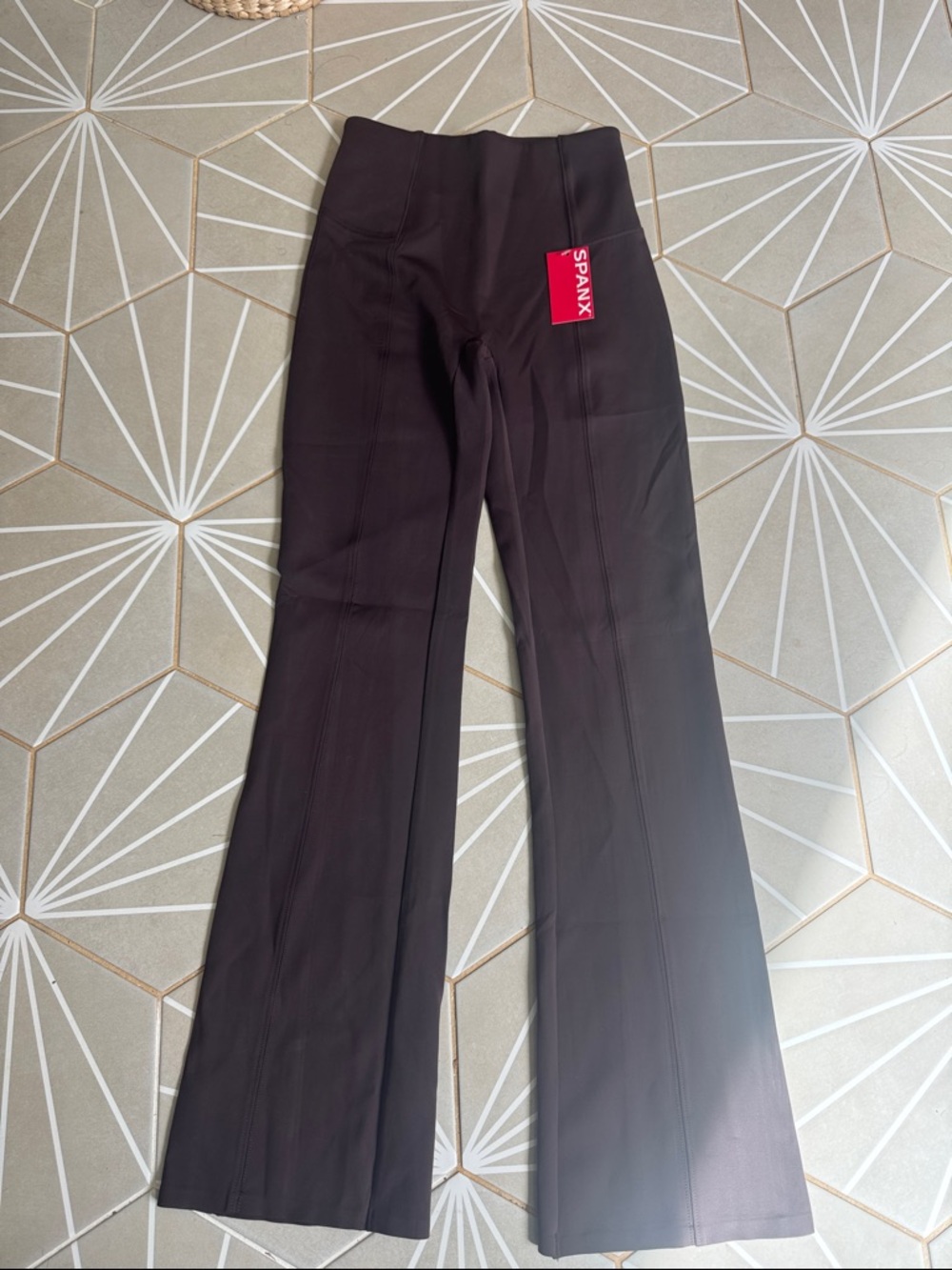 SPANX Truffle Brown Dressy Micro Flare High-Waist Pants NWT SZ XS REGULAR
